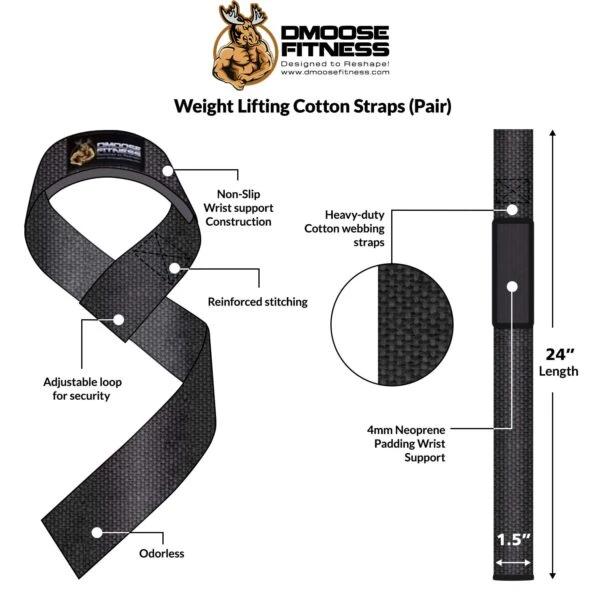 DMoose Fitness Lifting Straps 8 DMoose Fitness Lifting Straps - Image 6